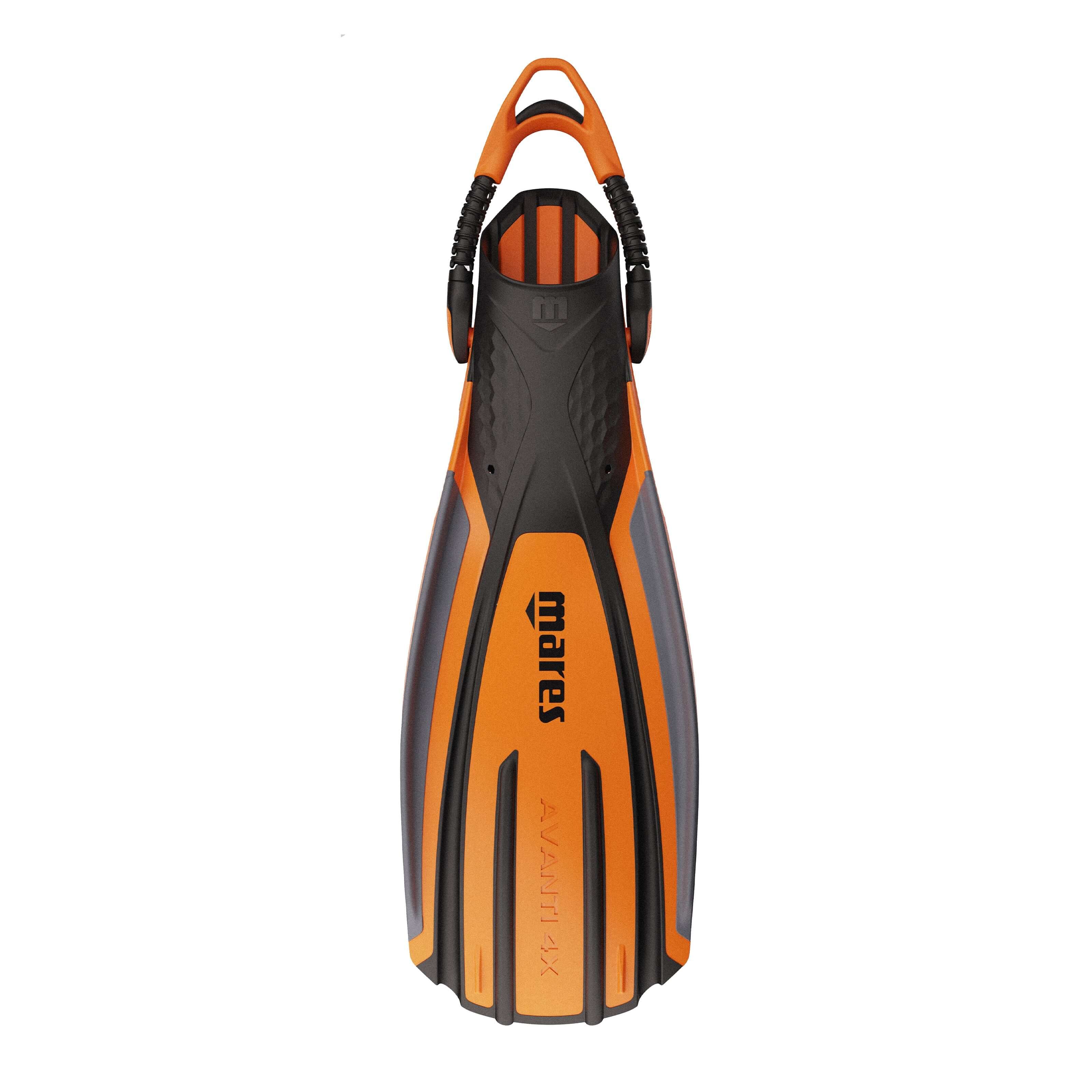 Mares Avanti QUATTRO 4X open heel scuba diving fins orange